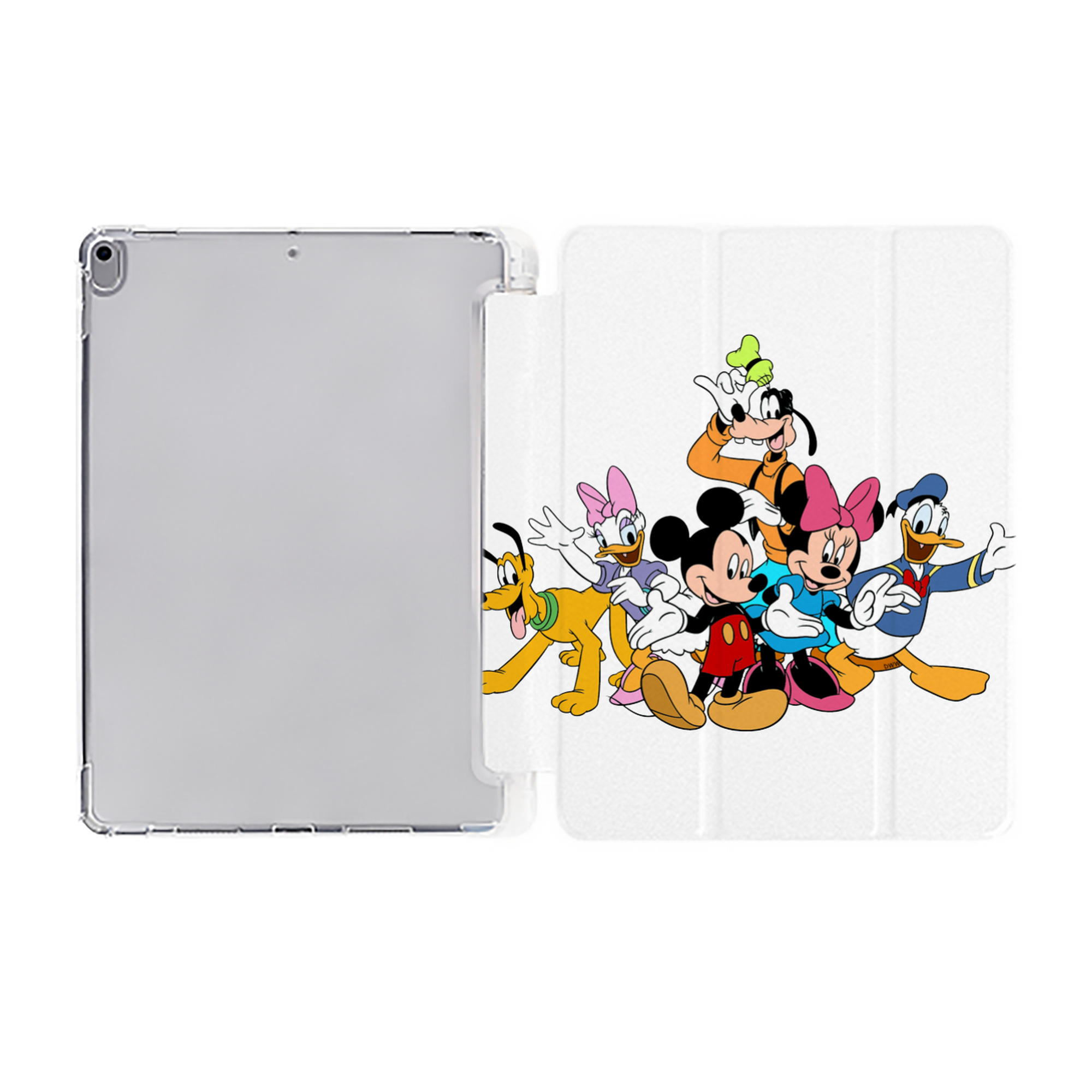 ミッキーマウス Mickey Mouse IPad ケース ペン収納付き 三つ折りスタンド PUレザー×シリコン 対応機種9.5/10.5/10.9インチ